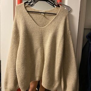 Oversized tan sweater